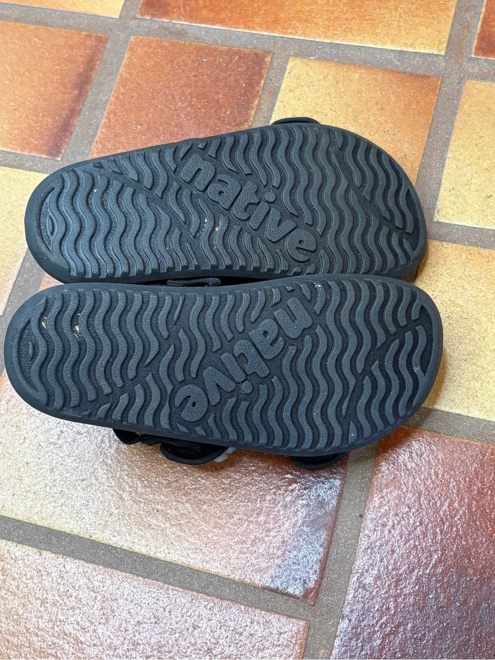 Native Kids Black Adjustable Strap Sandals